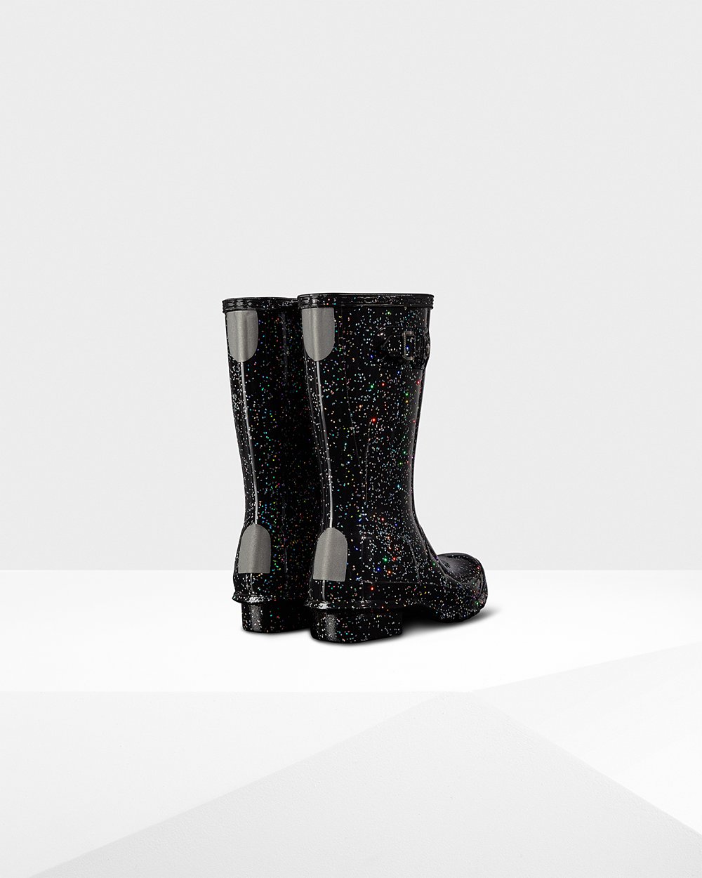 Kids Hunter Original Big Giant Glitter - Rain Boots Black - 3548-UXNMK